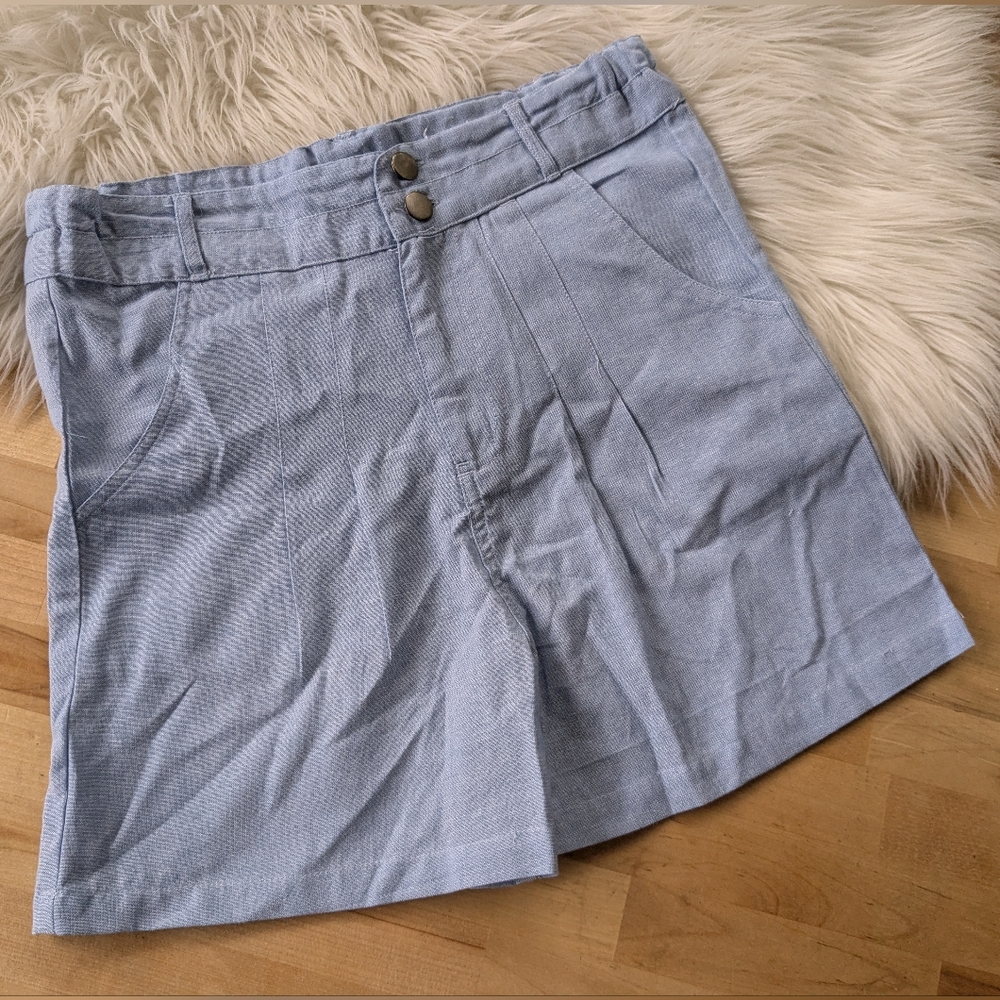 {Poppet & Fox} NEW Tailored Chambray Shorts - Picture 4 of 8